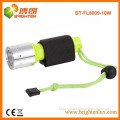 Factory Supply Super Bright ABS Material Rechargeable 10w Diving Powerful cree led Flashlight with Zoom Focus Function